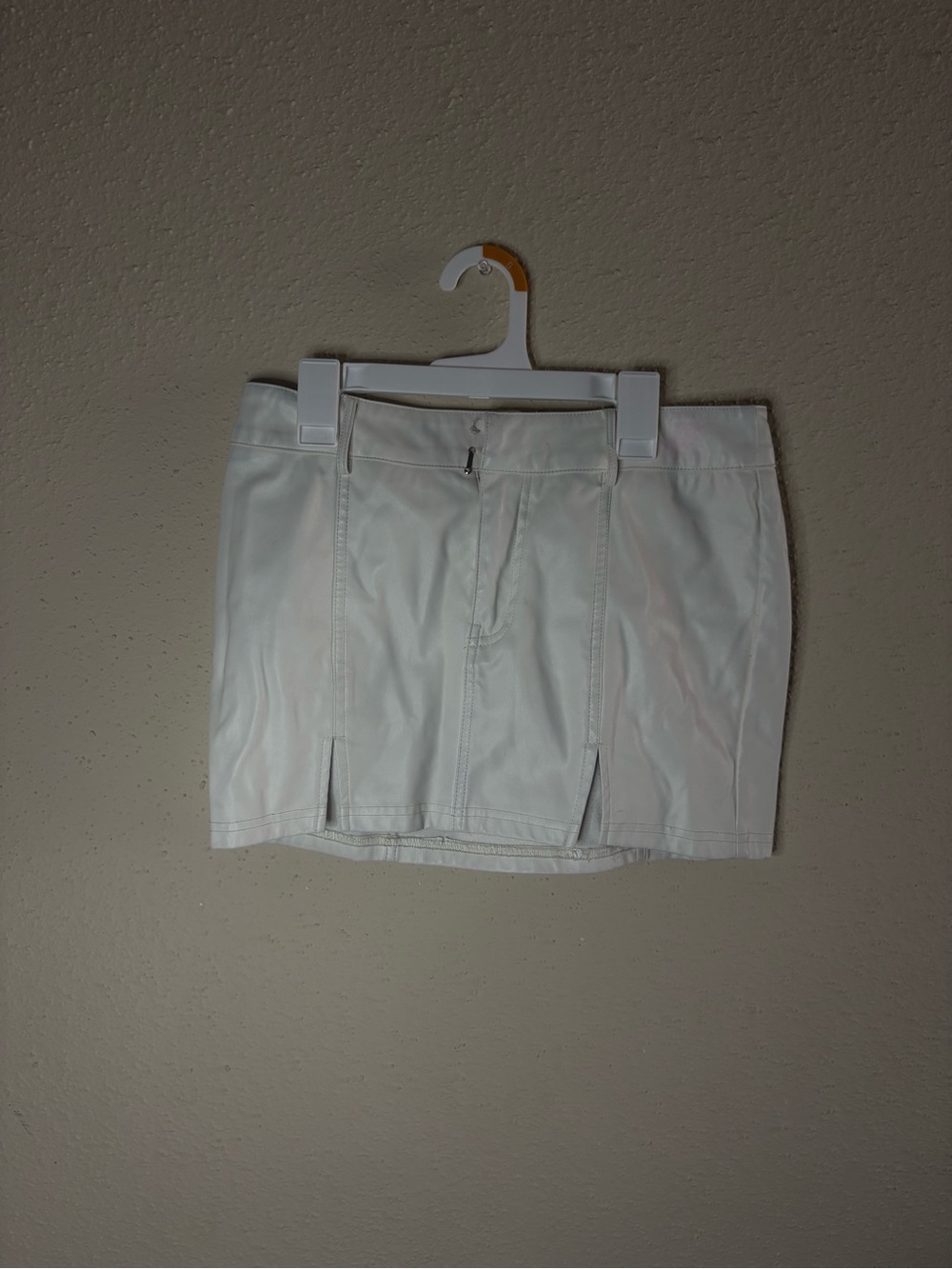 SHEIN White Mini Skirt with Front Slits